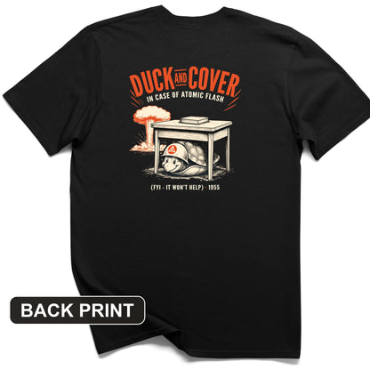Duck And Cover Back Print T-Shirt