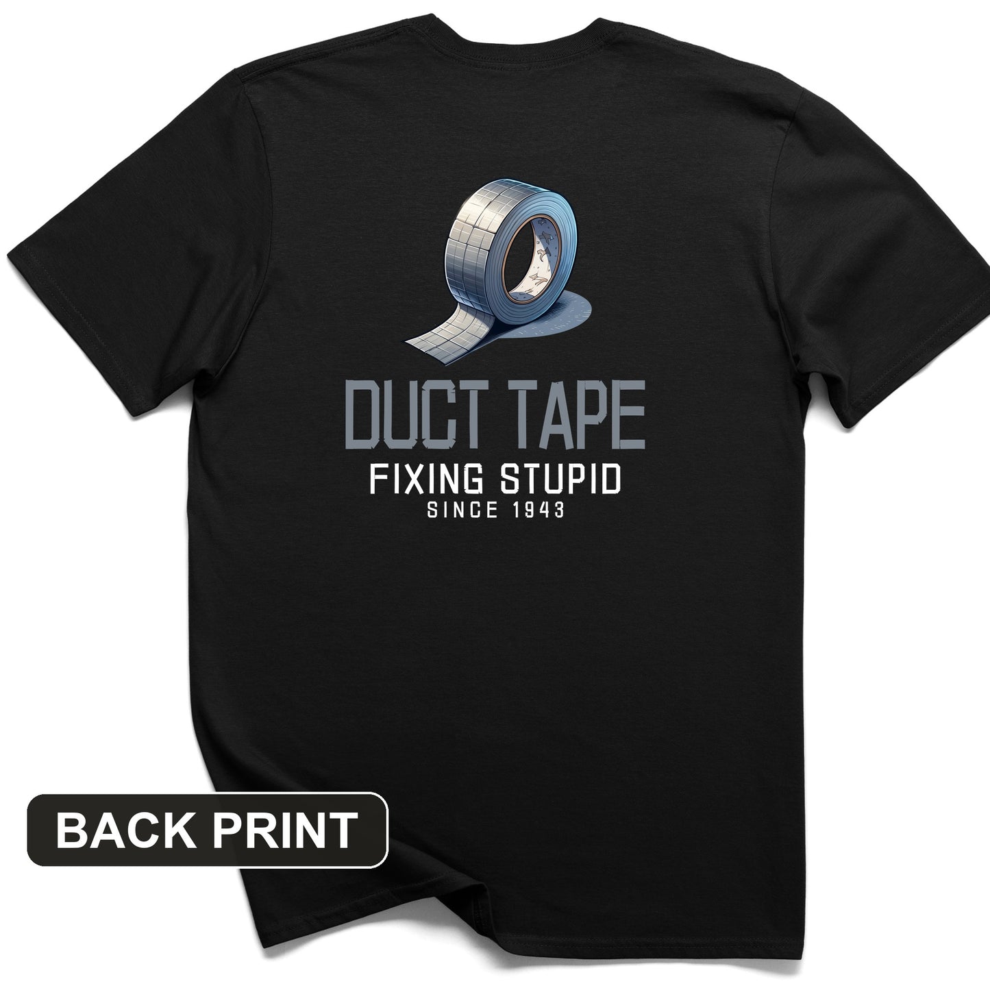 Duct Tape Back Print T-Shirt