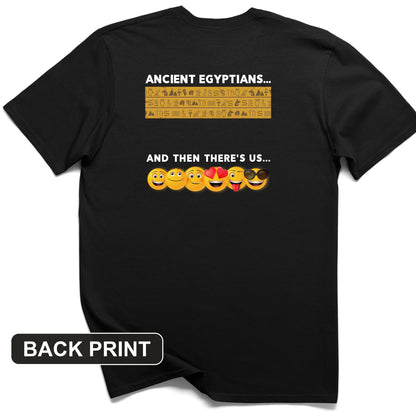 Egyptian Emoticons Back Print T-Shirt