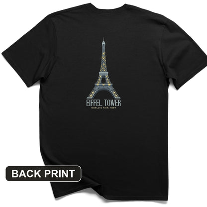Eiffel Tower 1889 Back Print T-Shirt