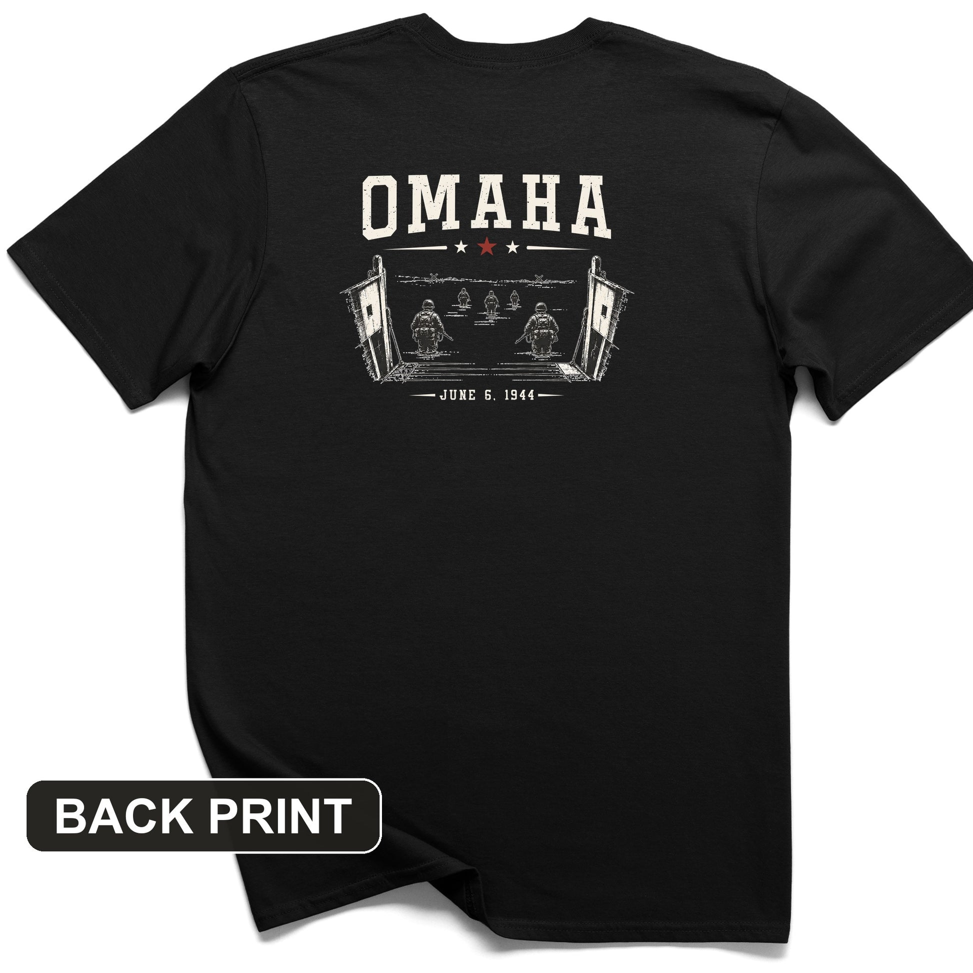 Exit Landing Craft Back Print T-Shirt