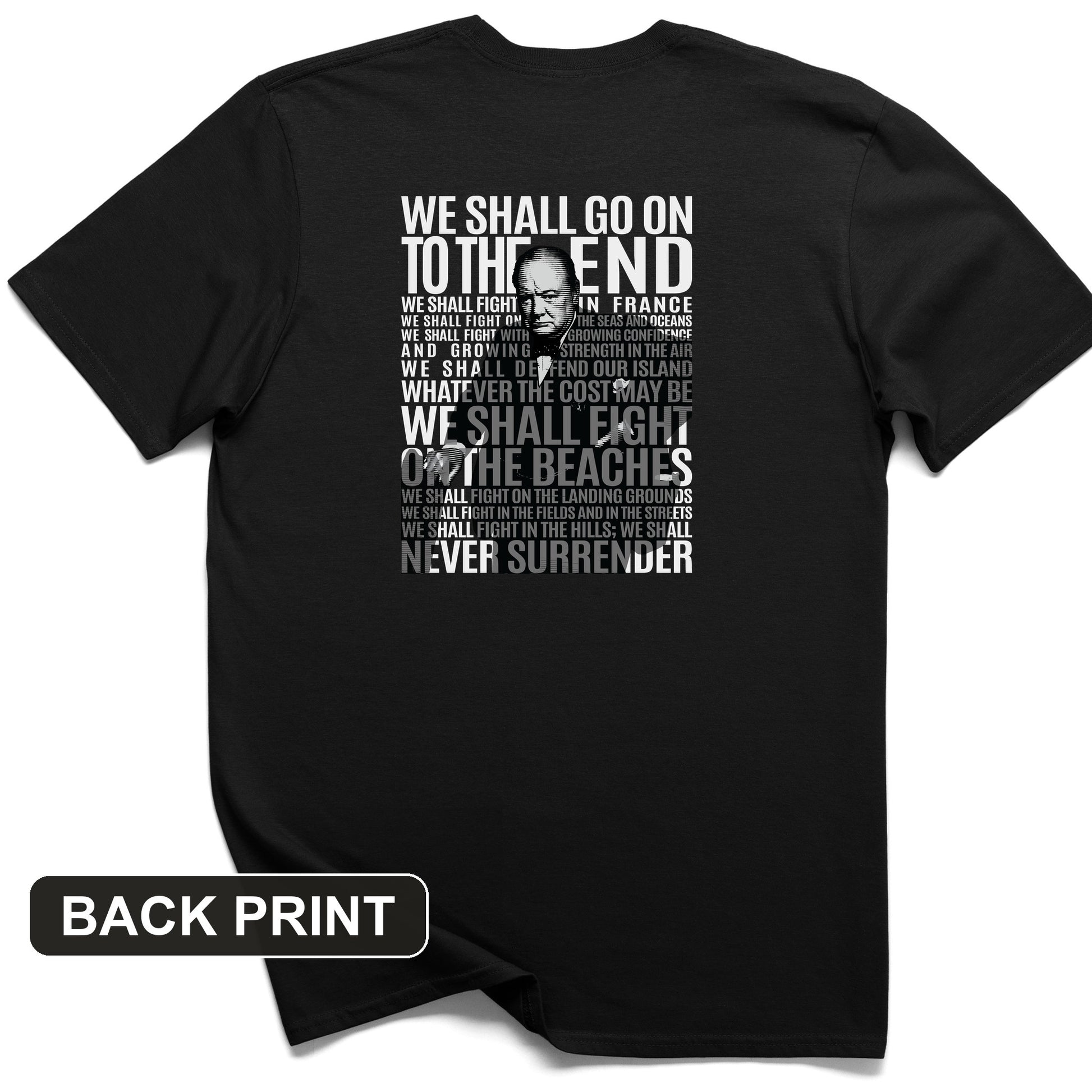 Fight On The Seas And Beaches Back Print T-Shirt