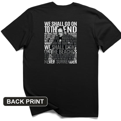 Fight On The Seas And Beaches Back Print T-Shirt