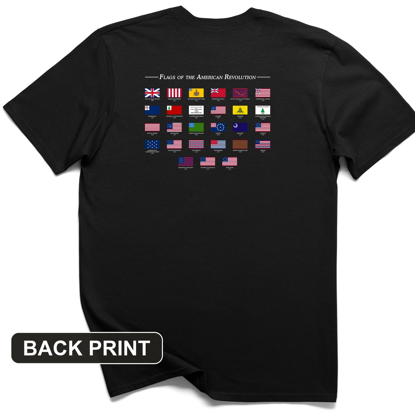 Flags Of The Revolution Back Print T-Shirt