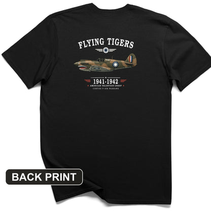 Flying Tigers Back Print T-Shirt