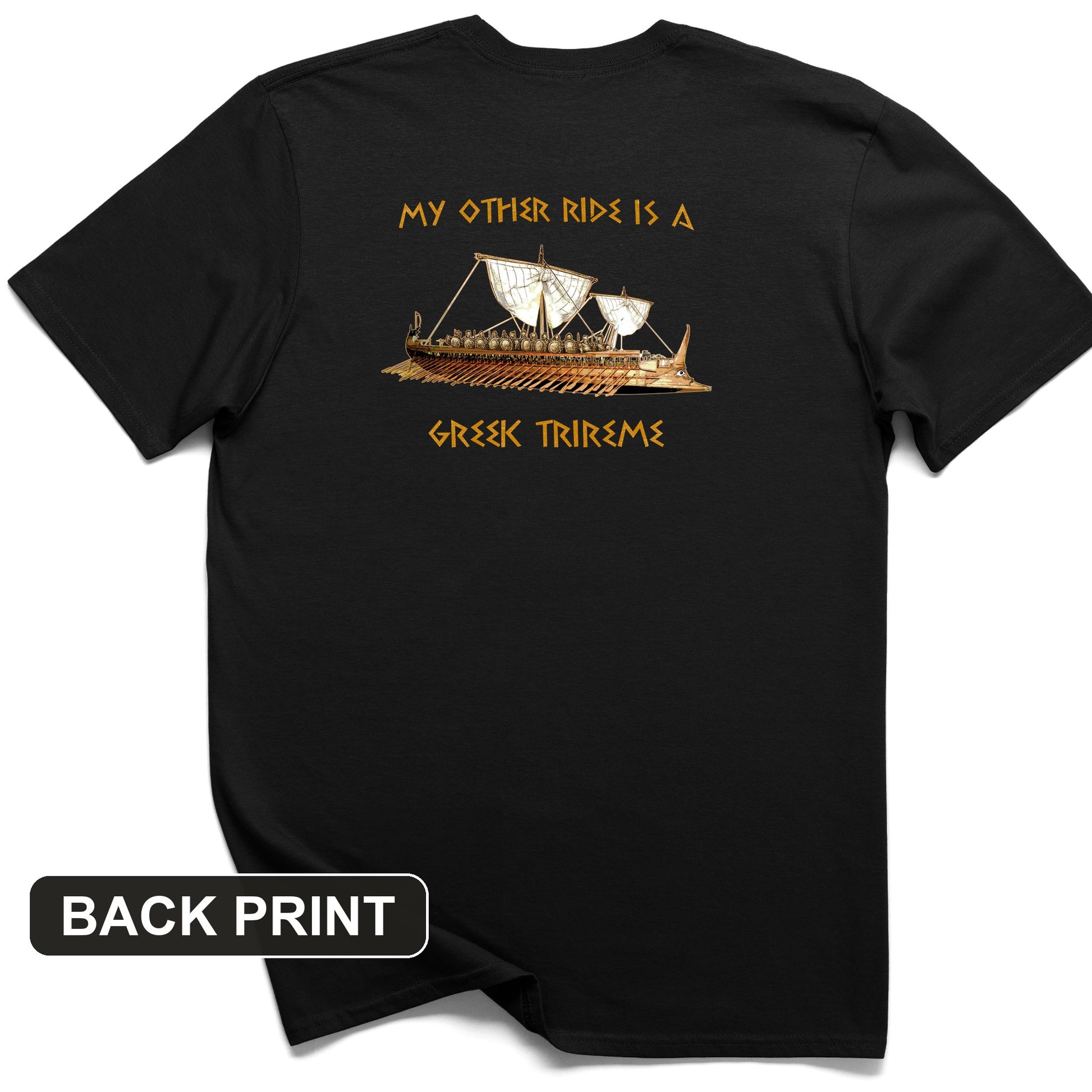 Greek Trireme Back Print T-Shirt