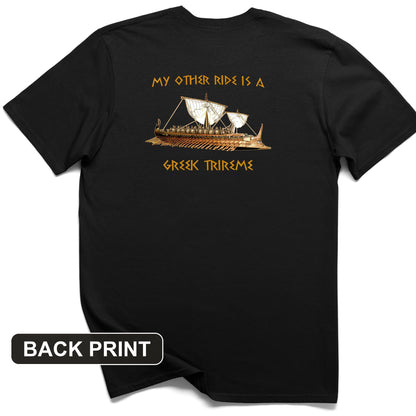 Greek Trireme Back Print T-Shirt