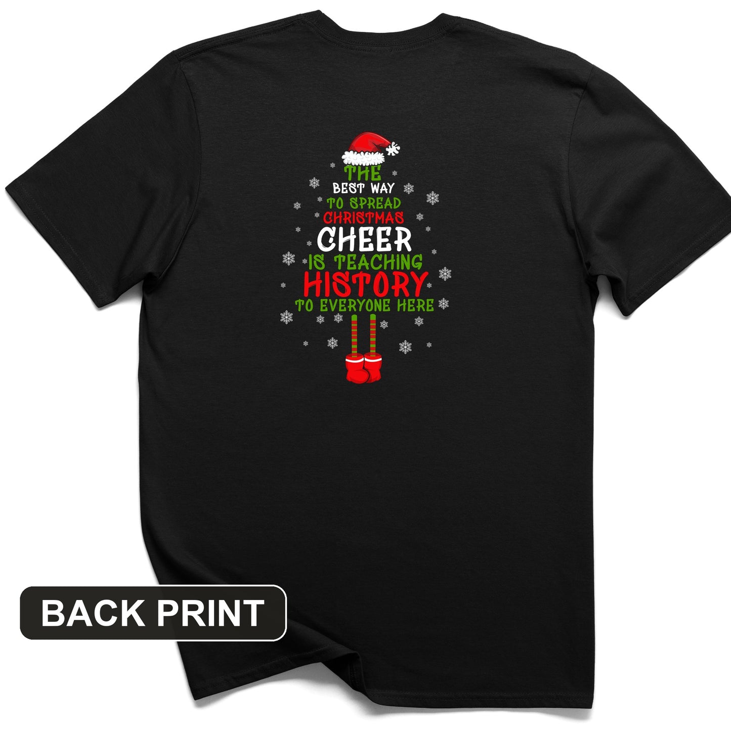 History Cheer Back Print T-Shirt