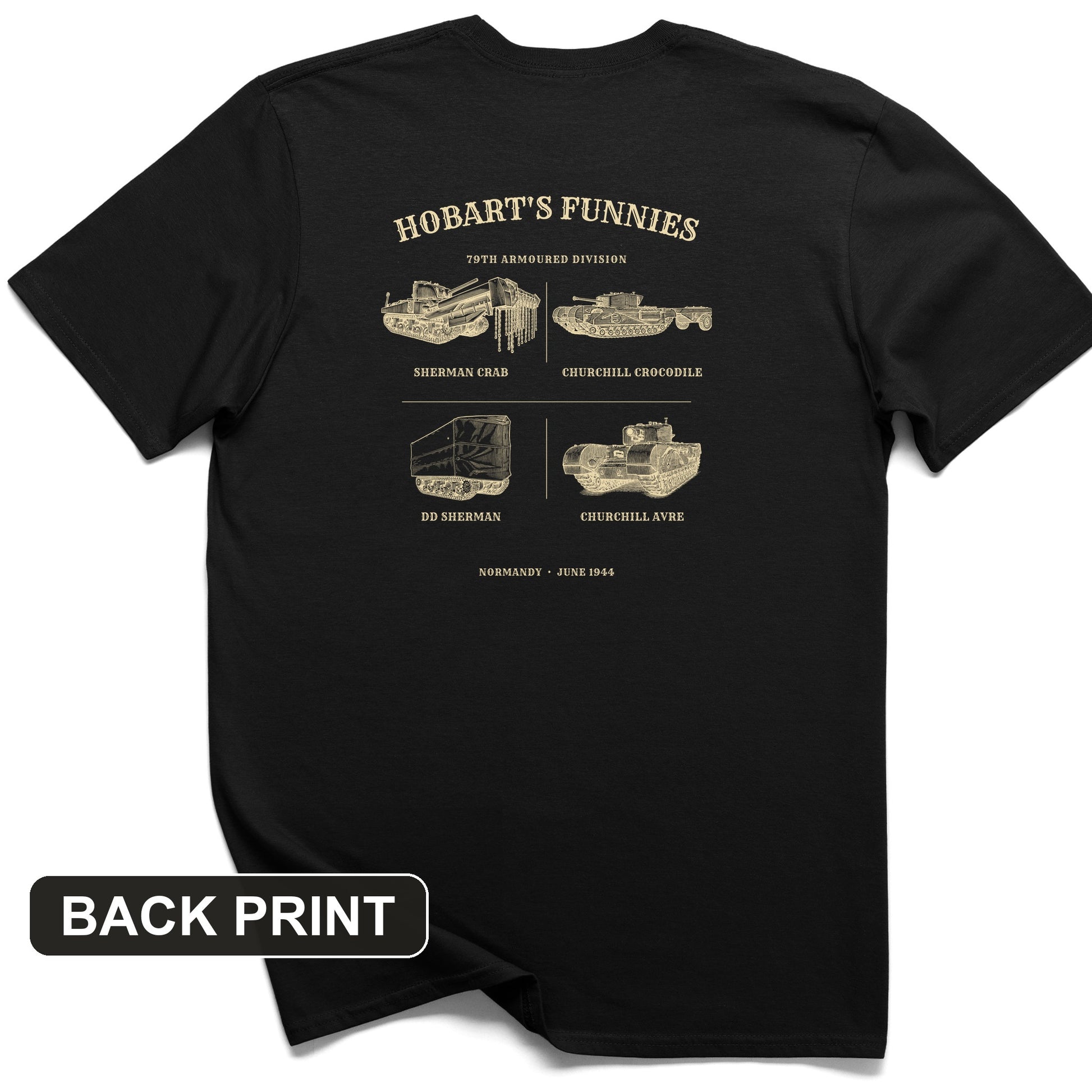 Hobart's Funnies Back Print T-Shirt