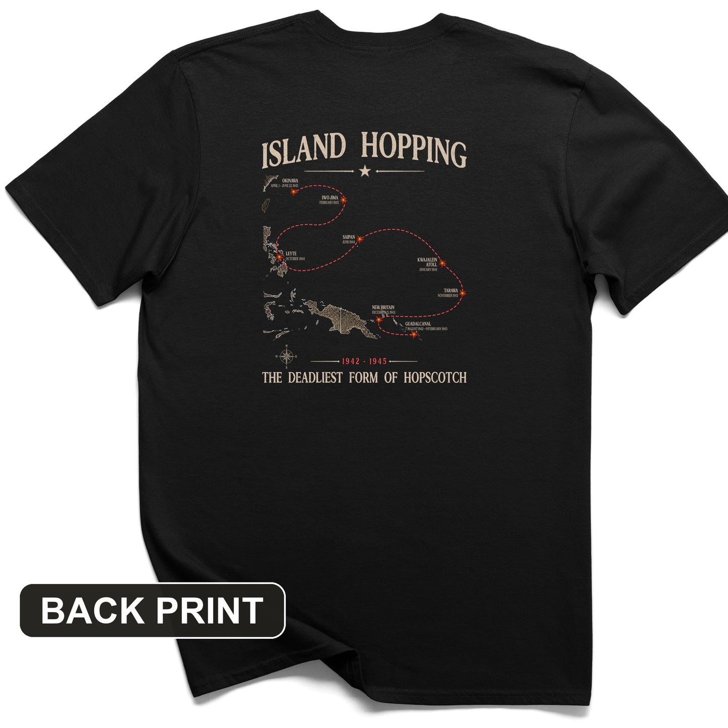 Island Hopping Back Print T-Shirt