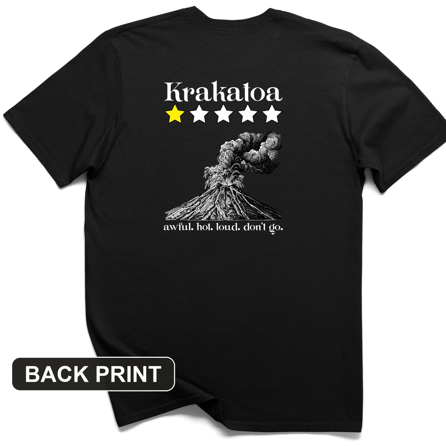 Krakatoa 1 Star Back Print T-Shirt