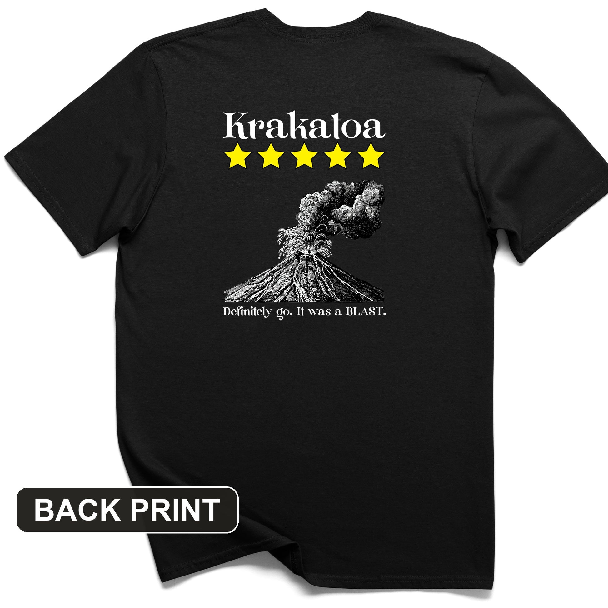 Krakatoa 5 Star Back Print T-Shirt