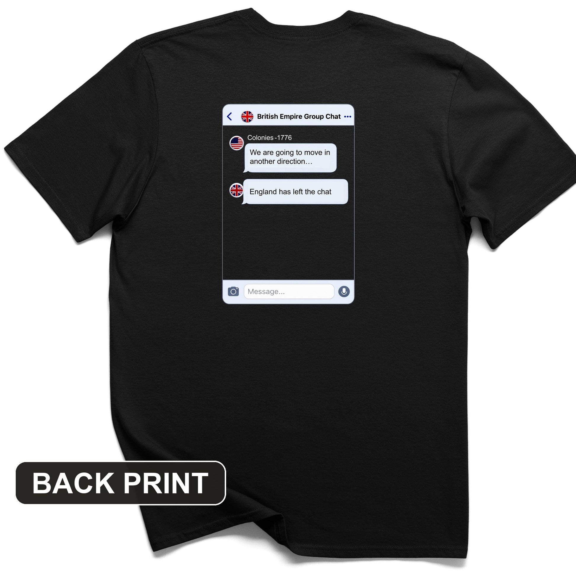 Left the Chat Back Print T-Shirt