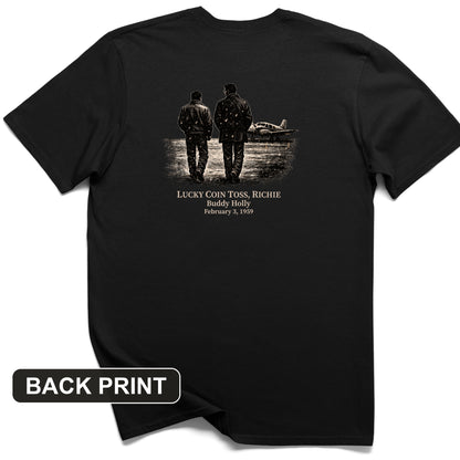 Lucky Coin Toss Back Print T-Shirt
