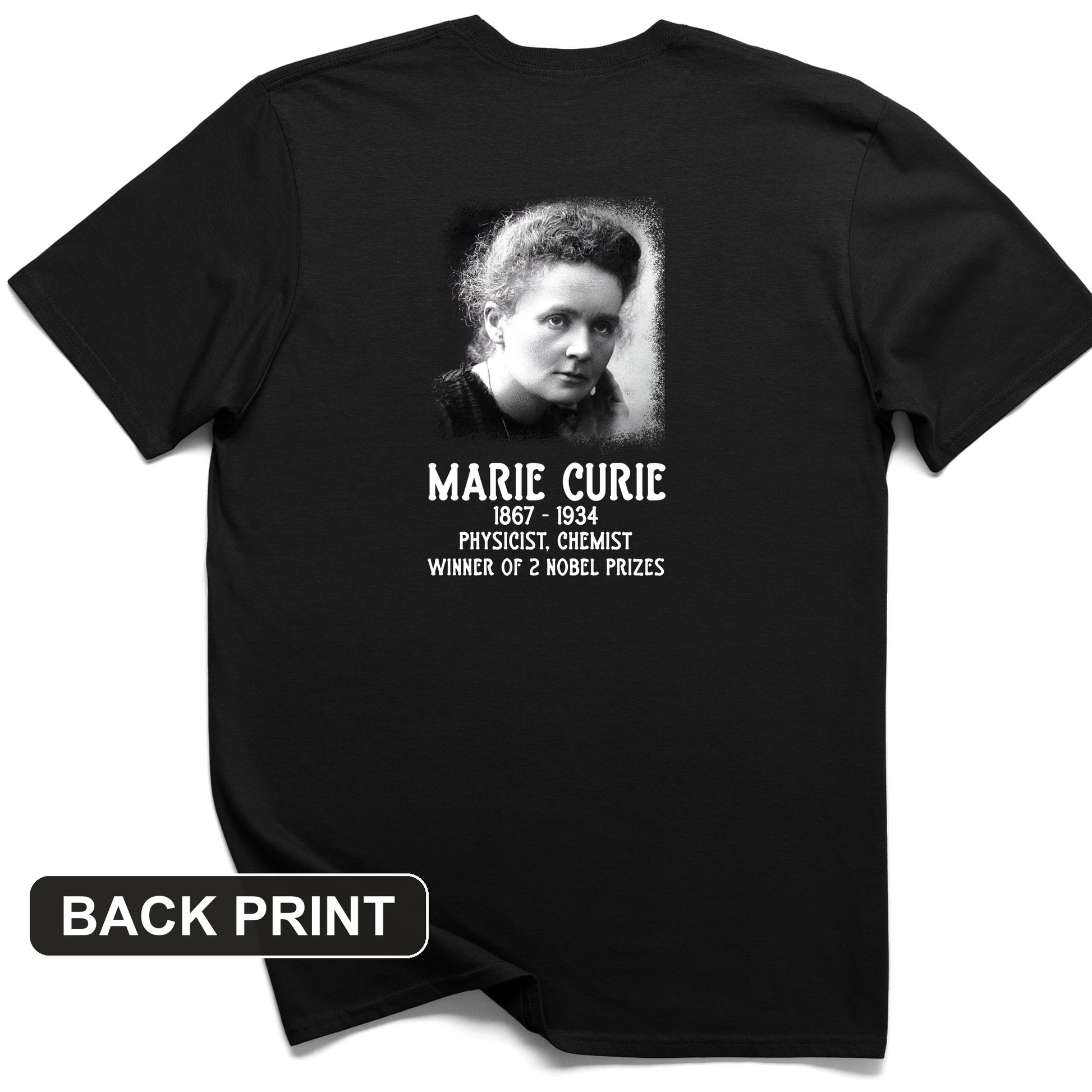 Marie Curie Back Print T-Shirt