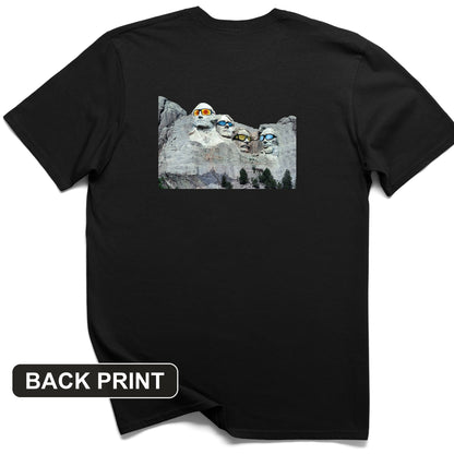 Mount Rushmore Shades Back Print T-Shirt