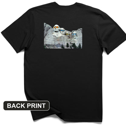 Mount Rushmore Shades Back Print T-Shirt