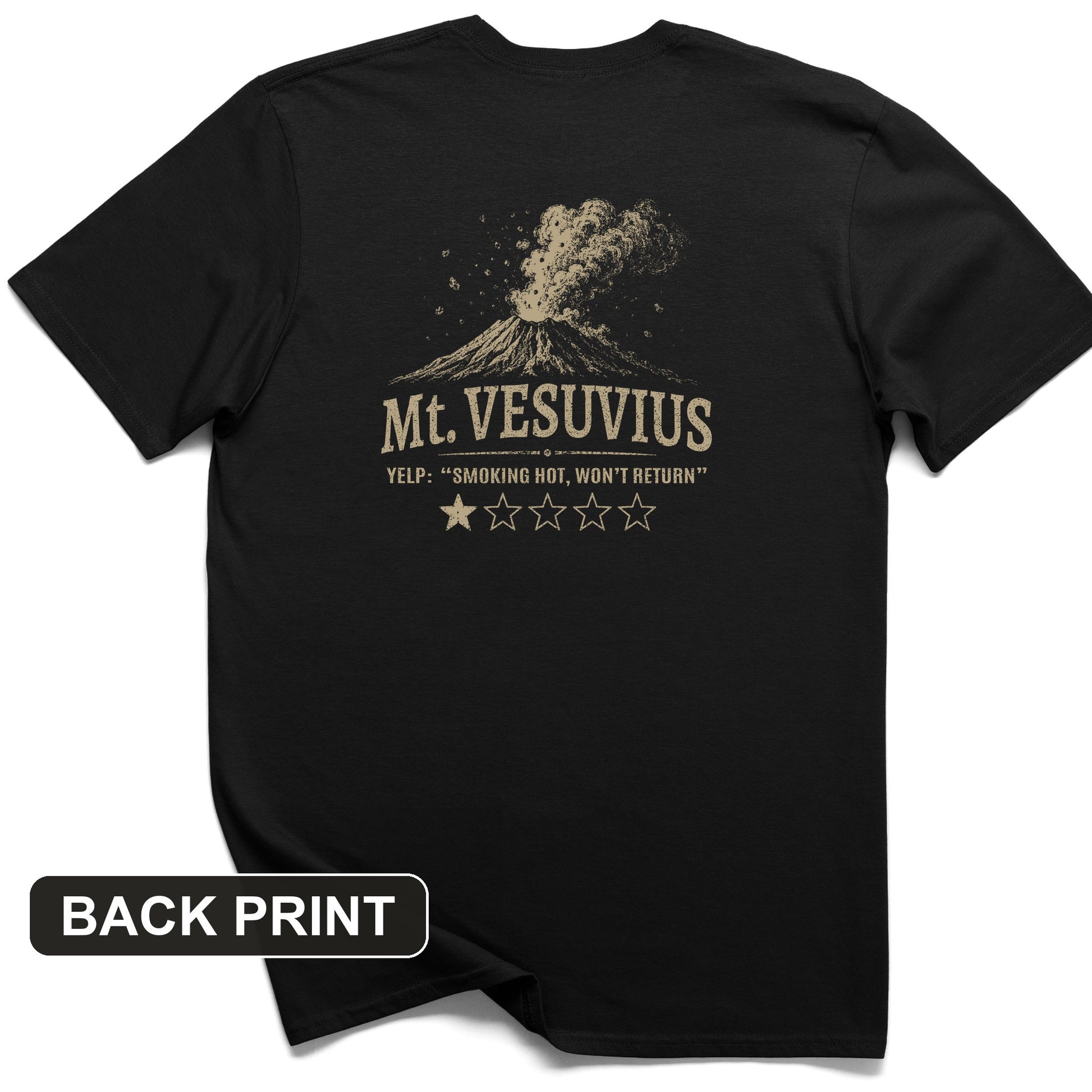 Mount Vesuvius Back Print T-Shirt
