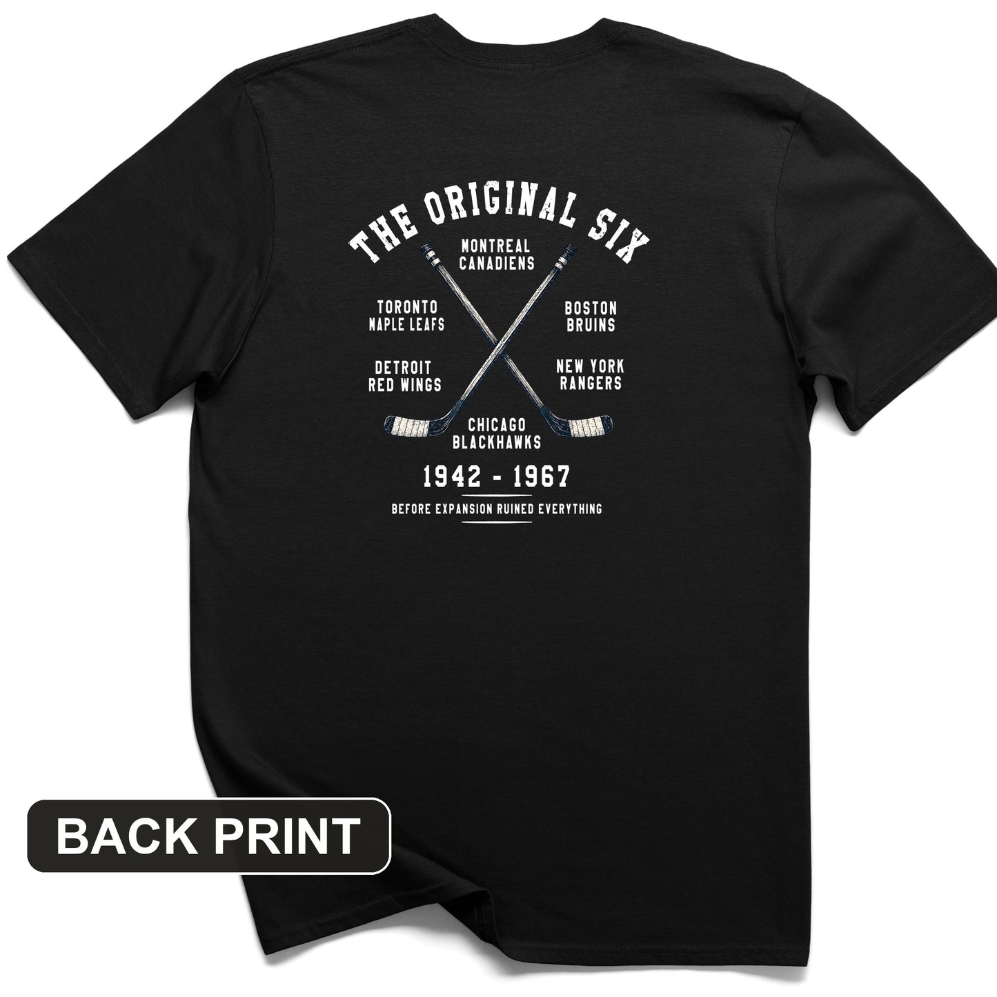 NHL Era of Six Back Print T-Shirt