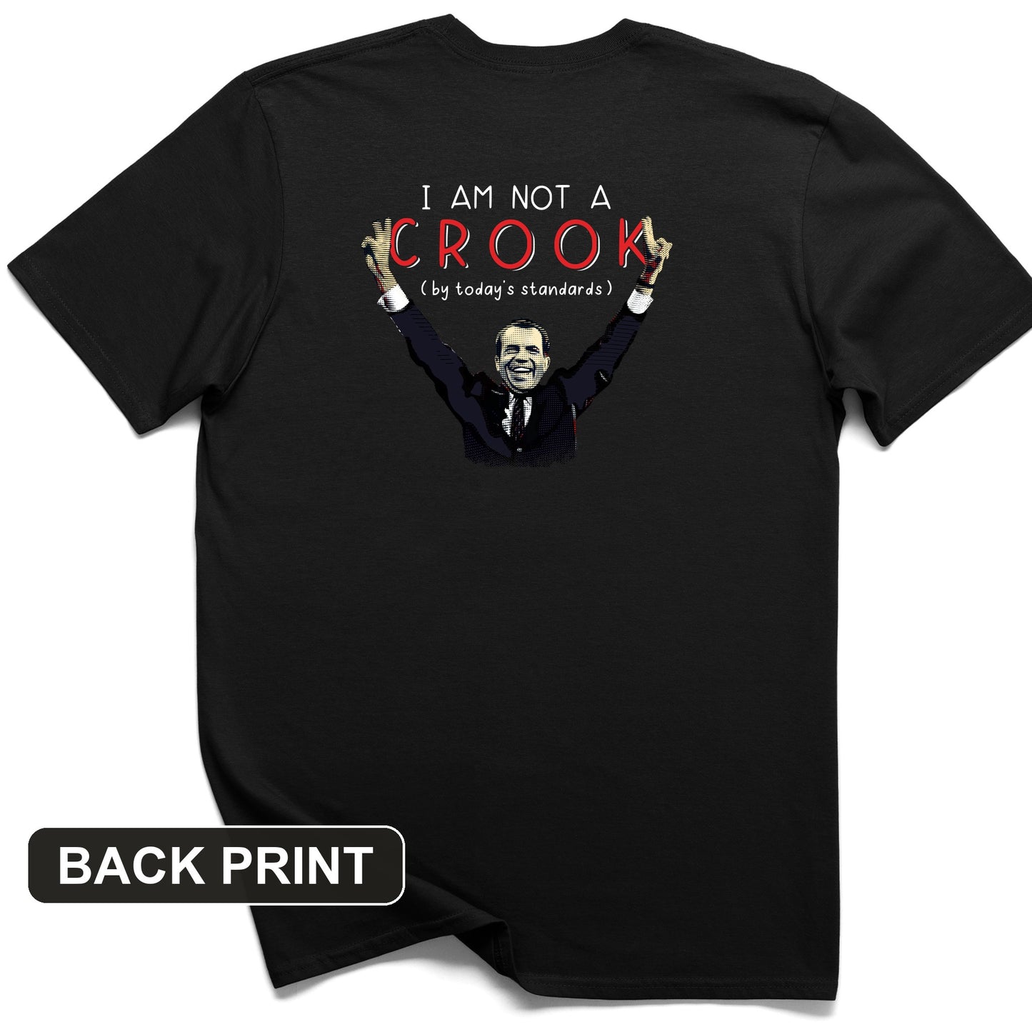 Not a Crook Back Print T-Shirt