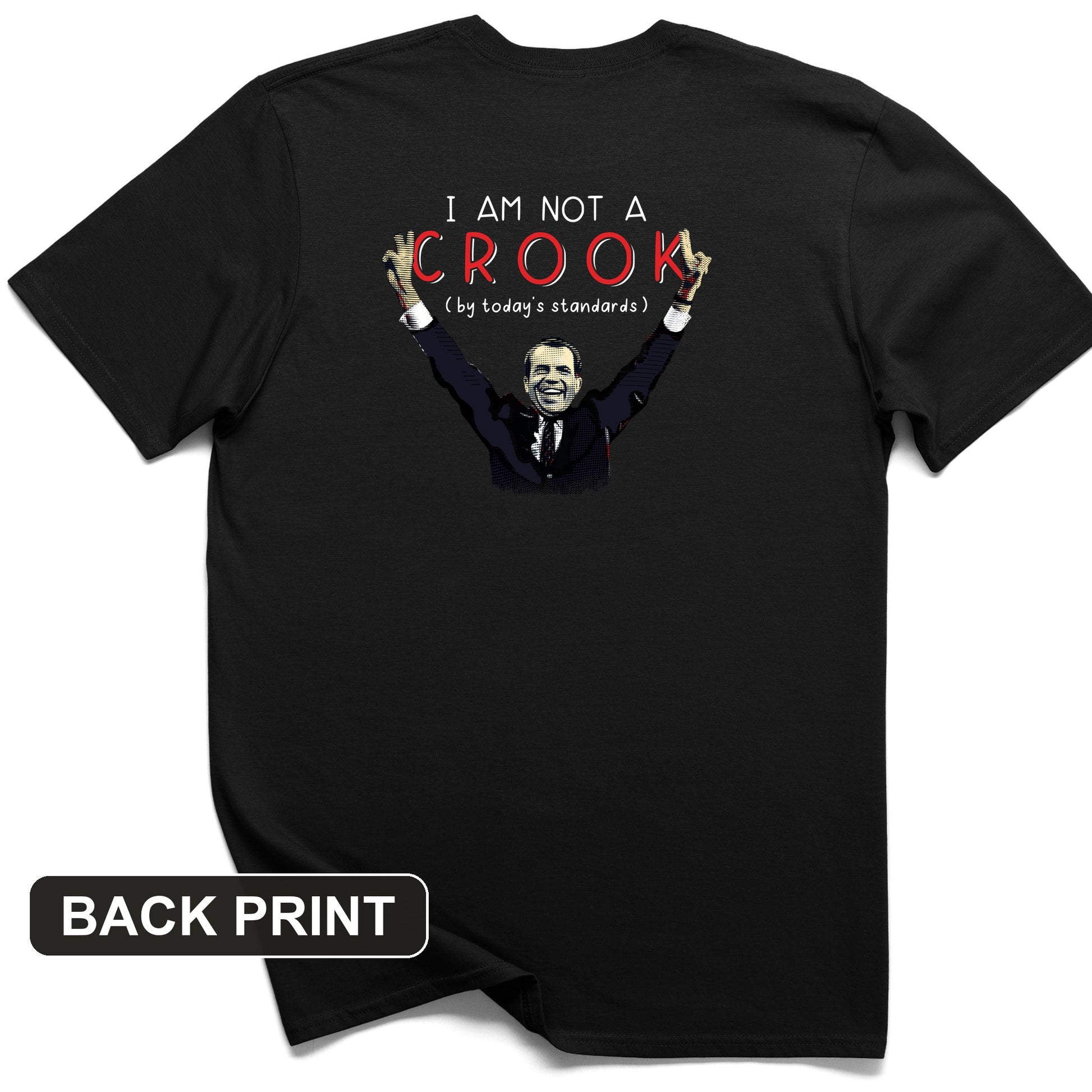 Not a Crook Back Print T-Shirt