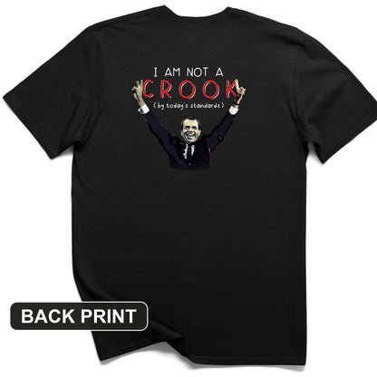 Not a Crook Back Print T-Shirt