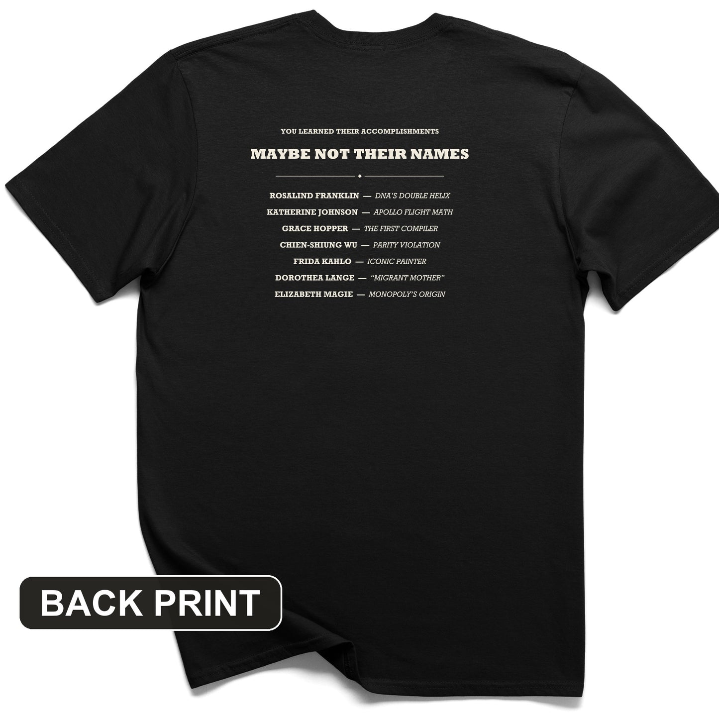 Not Their Names Back Print T-Shirt