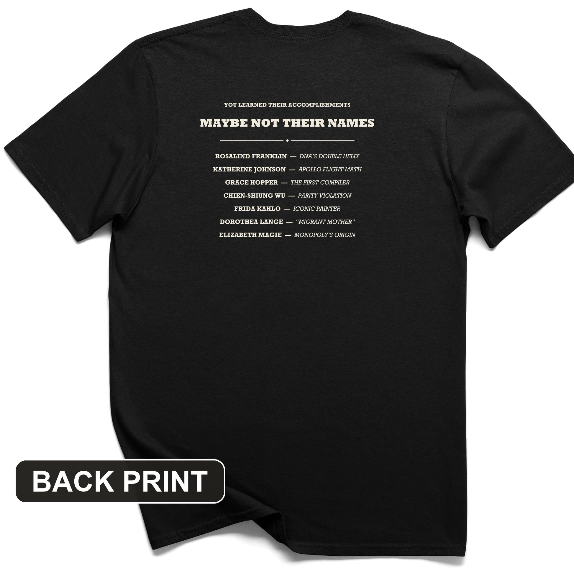 Not Their Names Back Print T-Shirt