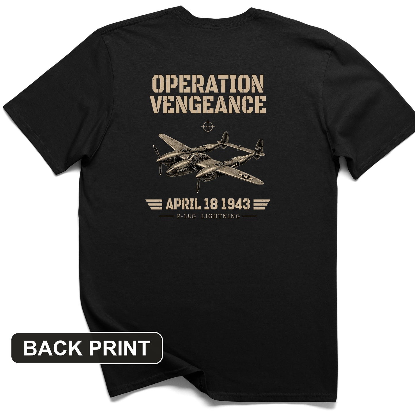Operation Vengeance Back Print T-Shirt