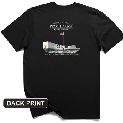 Pearl Harbor - Never Forget Back Print T-Shirt