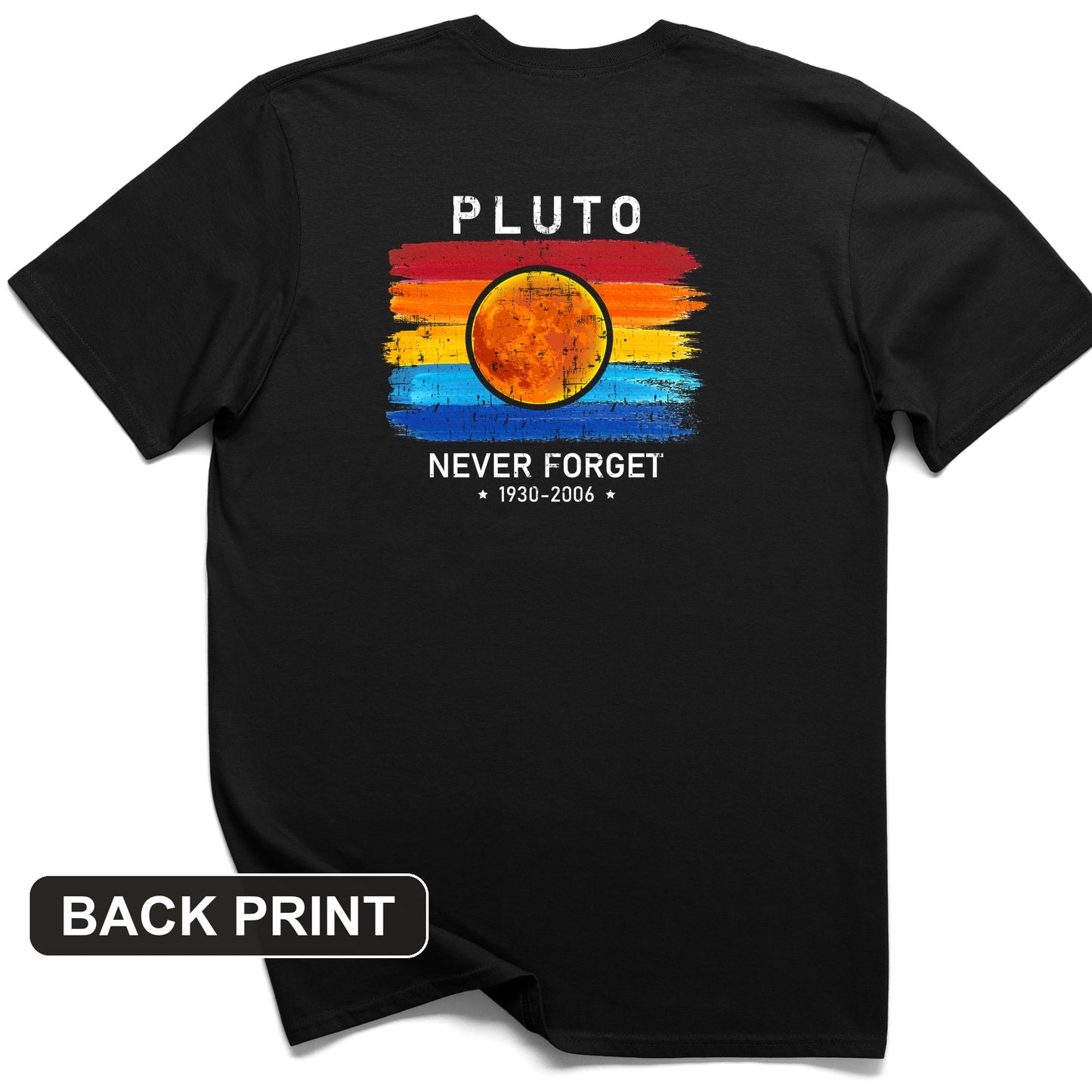 Pluto Never Forget Back Print T-Shirt