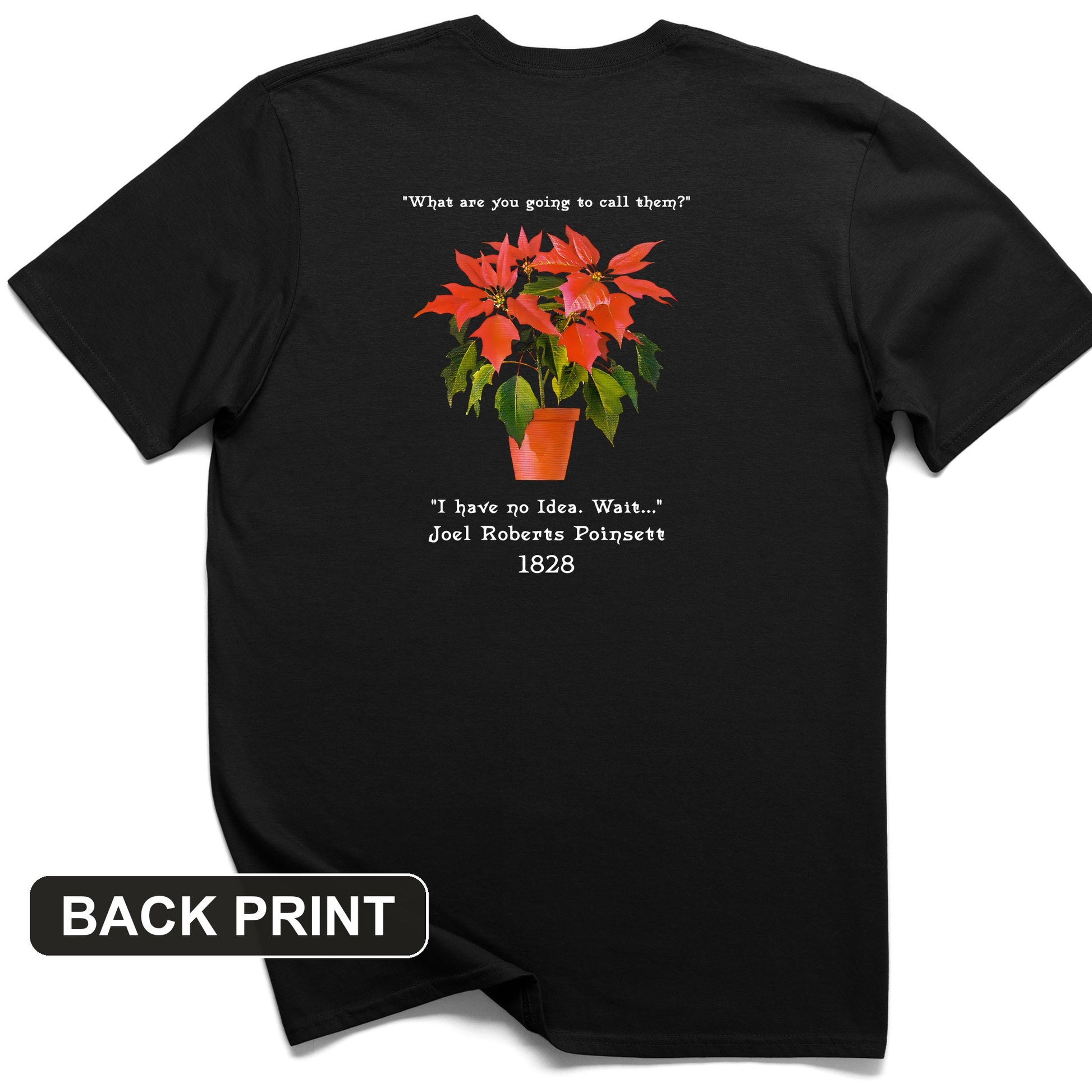 Pointsettias Back Print T-Shirt