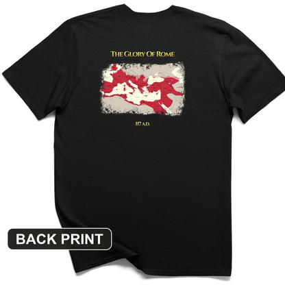 Roman Empire Map Back Print T-Shirt