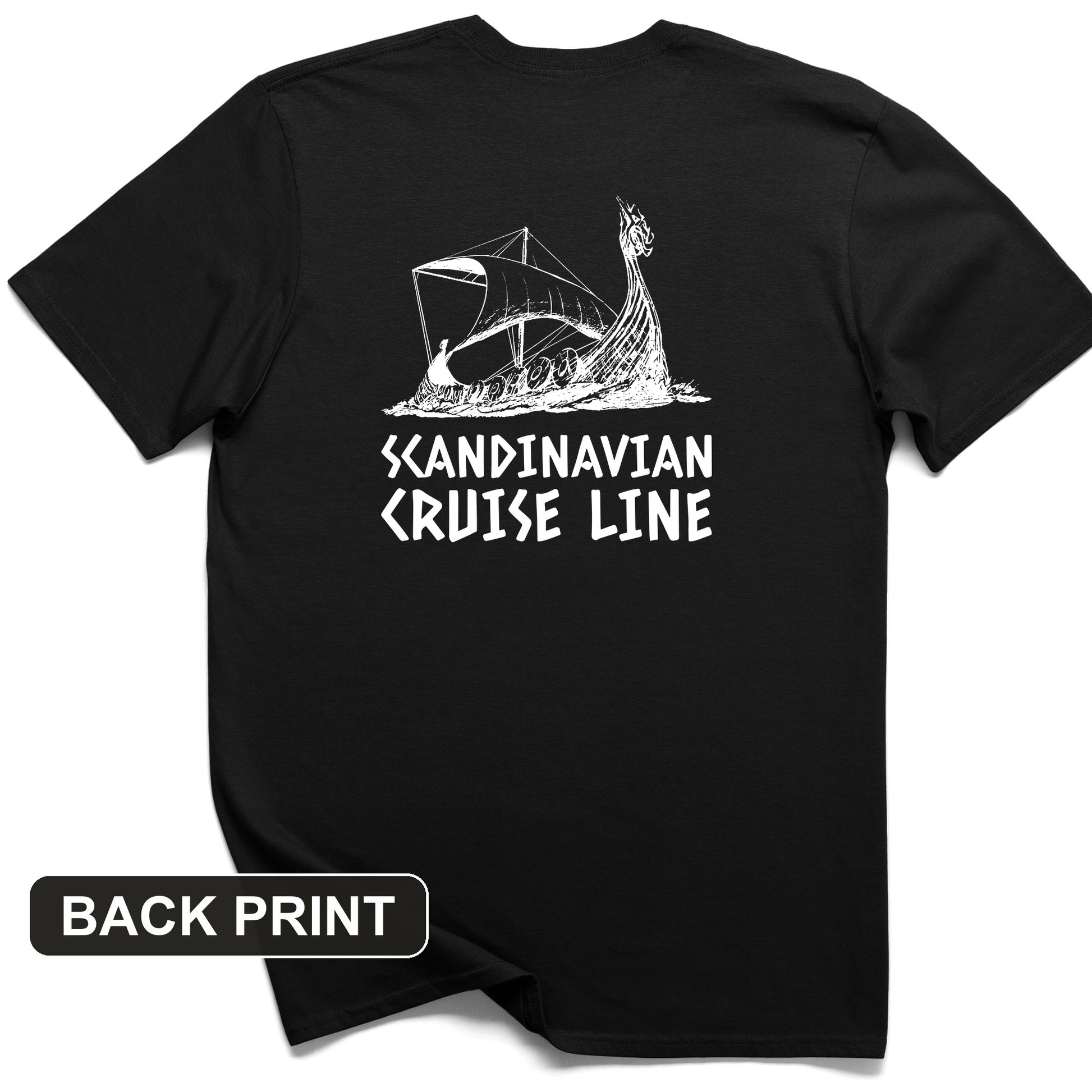 Scandinavian Cruise Line Back Print T-Shirt