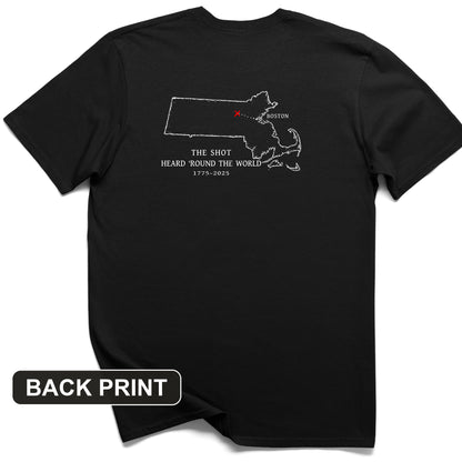 Shot Heard Round The World Back Print T-Shirt