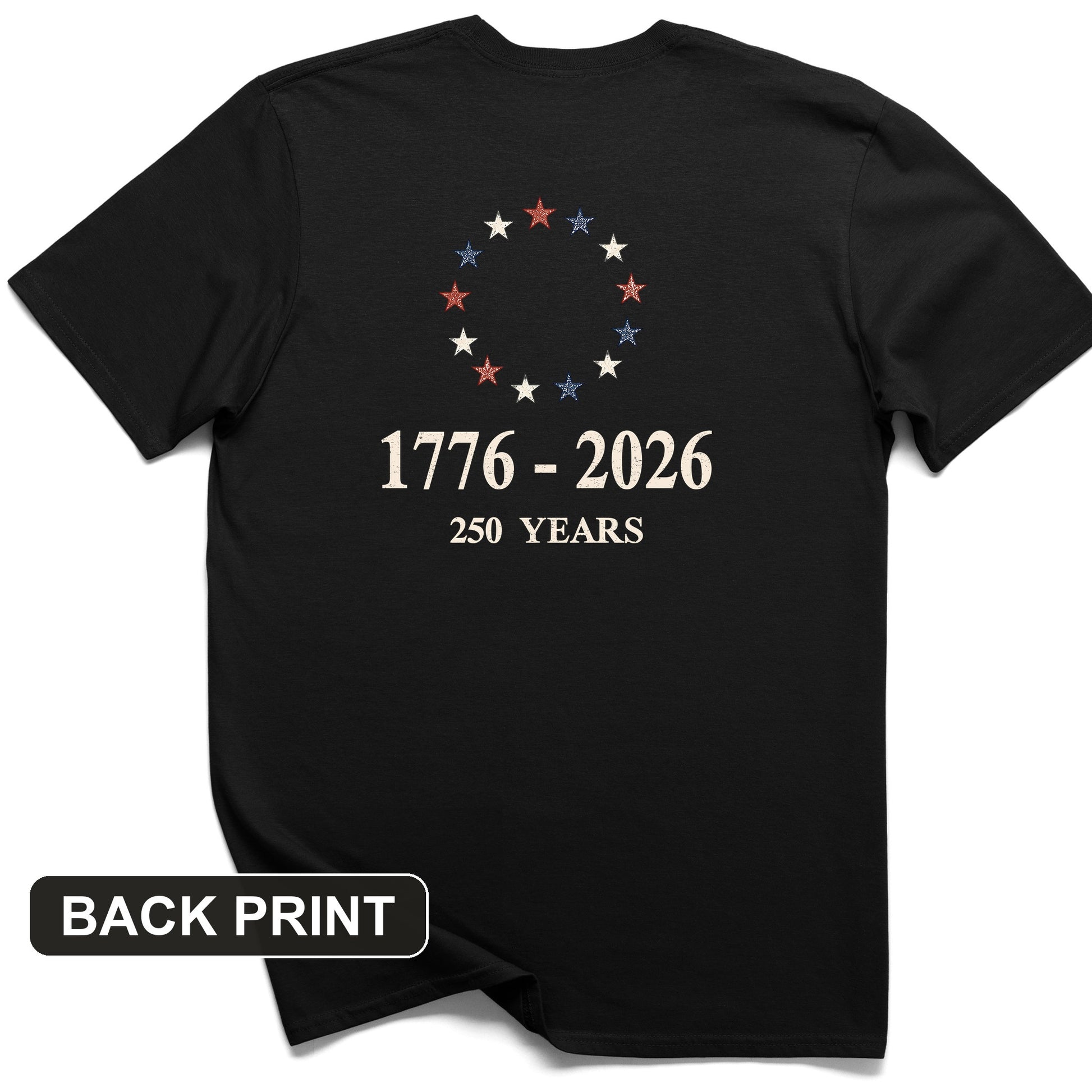 Stars Freedom Back Print T-Shirt