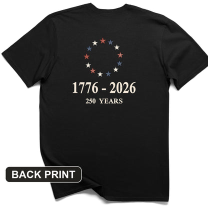 Stars Freedom Back Print T-Shirt