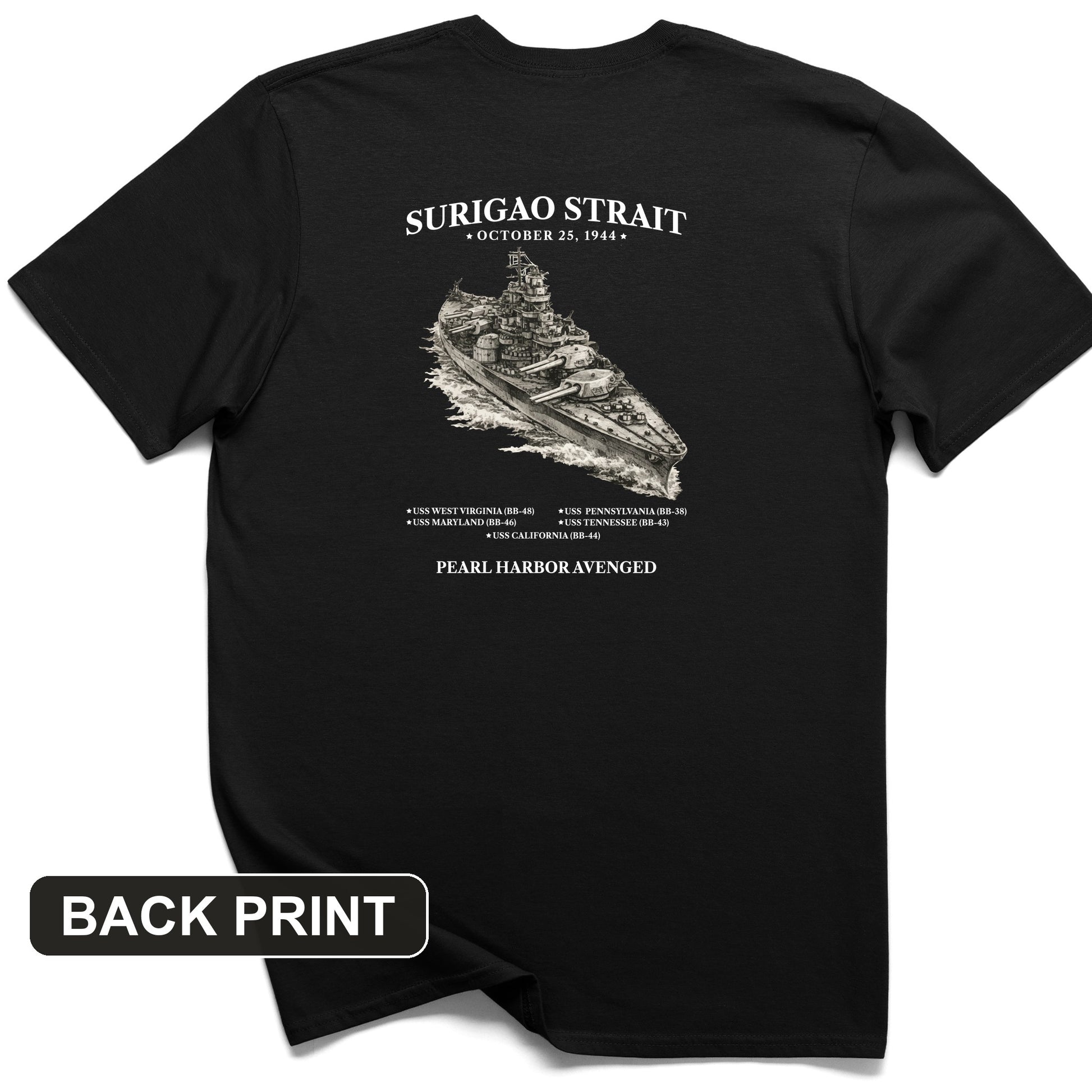 Surigao Straits Back Print T-Shirt