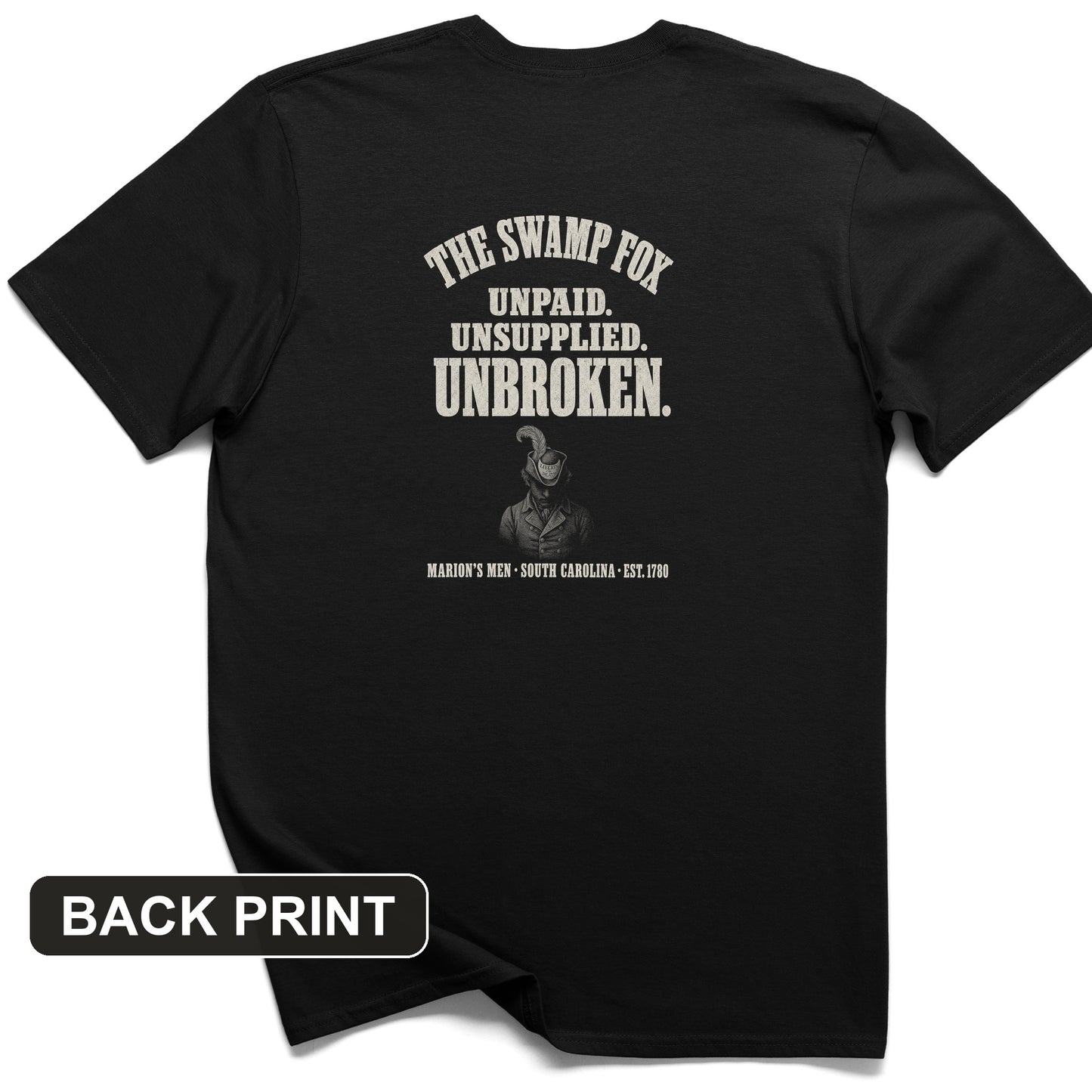 Swamp Fox Unbroken Back Print T-Shirt