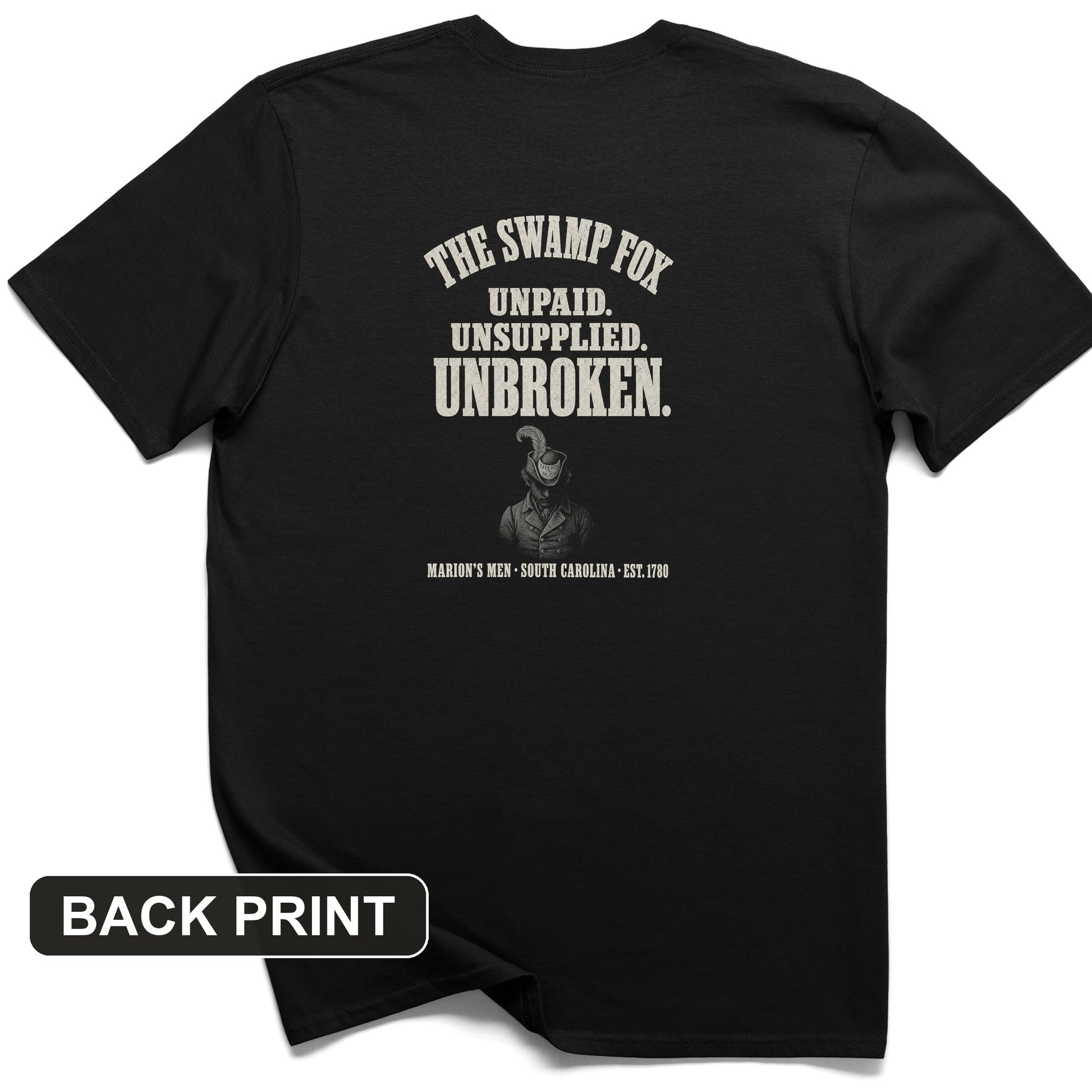 Swamp Fox Unbroken Back Print T-Shirt