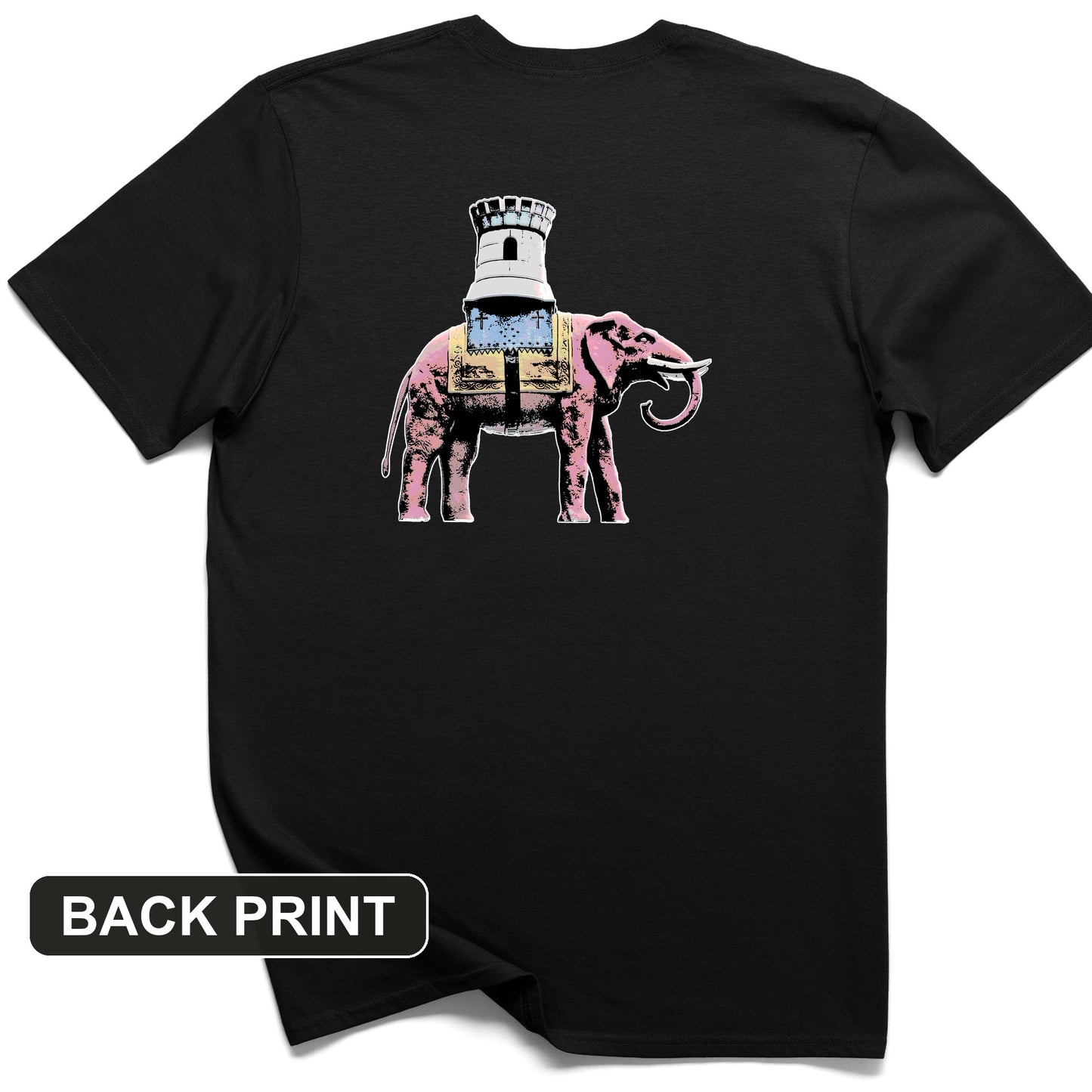The Elephant And The Castle Back Print T-Shirt