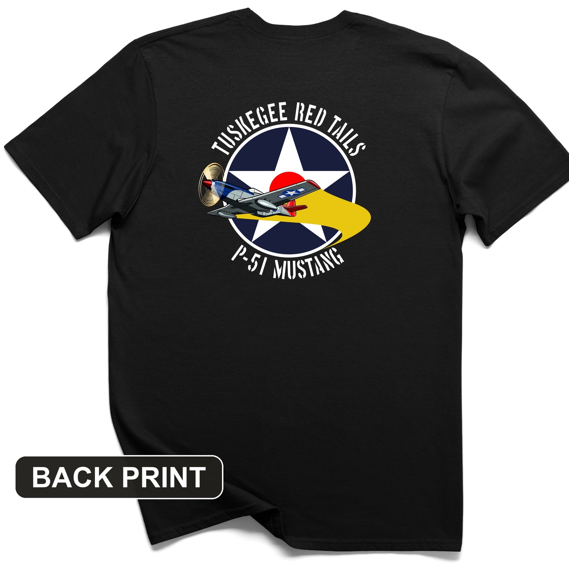 Tuskegee Red Tails Back Print T-Shirt