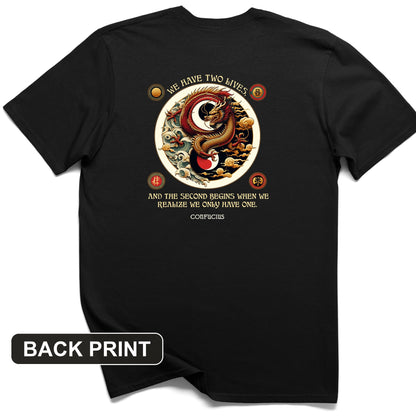 Two Lives Back Print T-Shirt