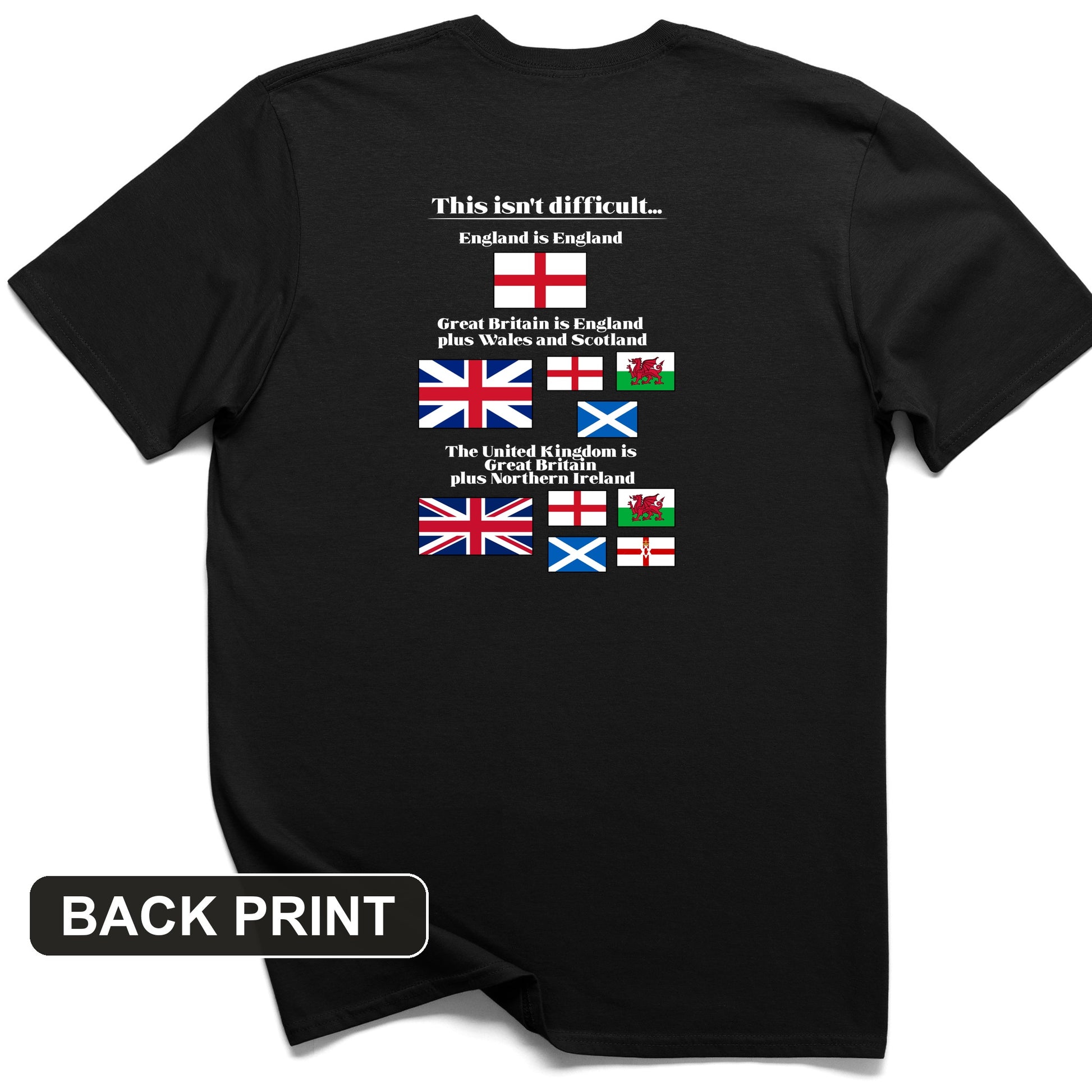UK Make-up Back Print T-Shirt