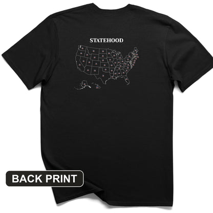 US Statehood Back Print T-Shirt
