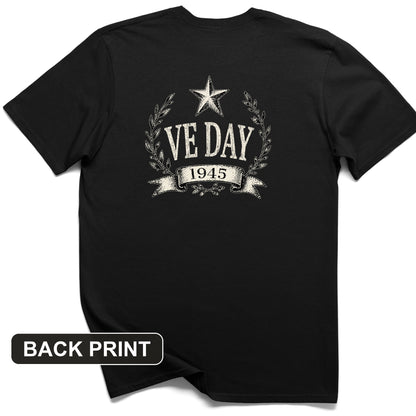 VE Day 1945 Back Print T-Shirt
