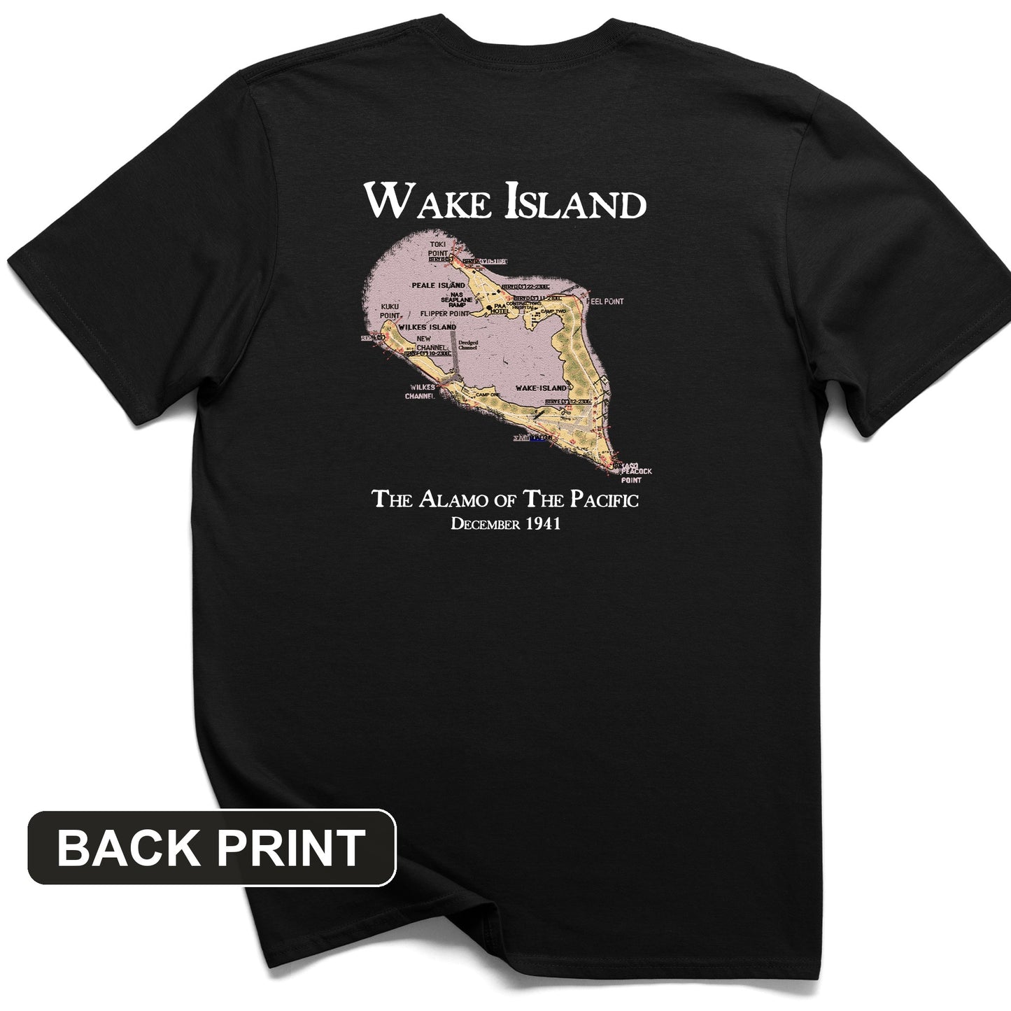 Wake Island Back Print T-Shirt