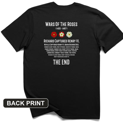 Wars Of The Roses Back Print T-Shirt