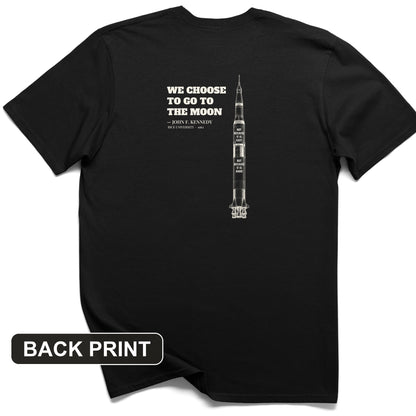 We Choose To Go To The Moon Back Print T-Shirt