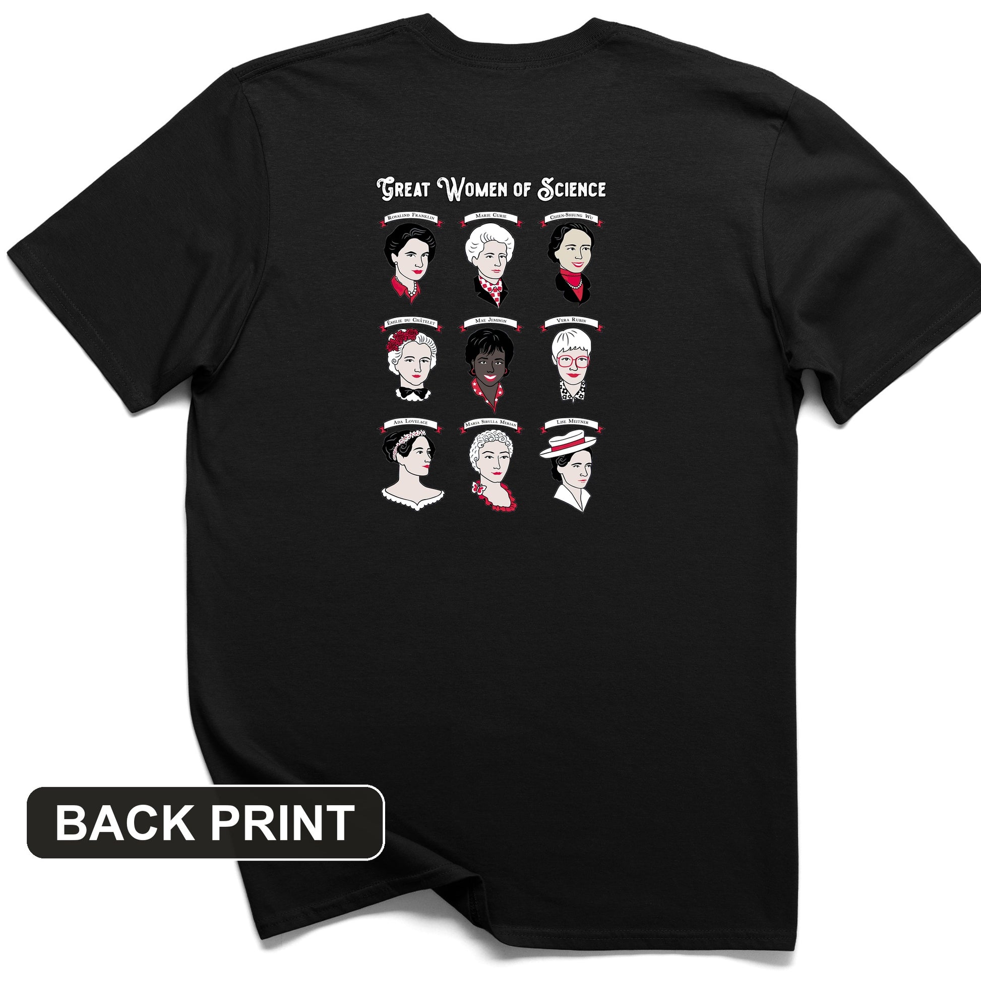Women of Science Back Print T-Shirt
